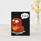 Carte Funny Oi Oi Oi Rouge Worm Sarcastique mème (Fleur jaune)