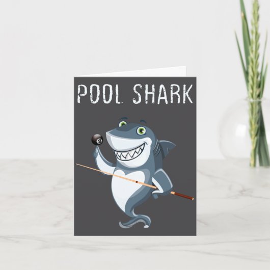 Carte Funny Ol Shark Ol Players Billiard  (Devant)