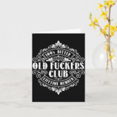 Carte Funny Old Forers Club 100% Bitter Lifetime Member  (Fleur jaune)
