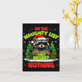Carte Funny On The Naughty List I Regret Nothing Christm (Fleur jaune)