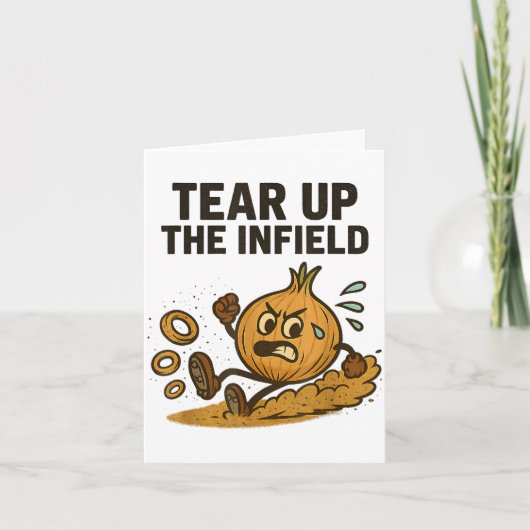 Carte Funny Onion Rings Baseball Base Infield Glove Soft (Devant)