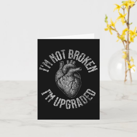 Carte Funny Open Heart Byp Surgery récupération obtenir (Fleur jaune)