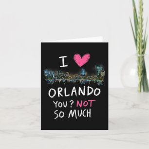 Carte Funny Orlando Florida Nuit Skyline Vintage Tank T