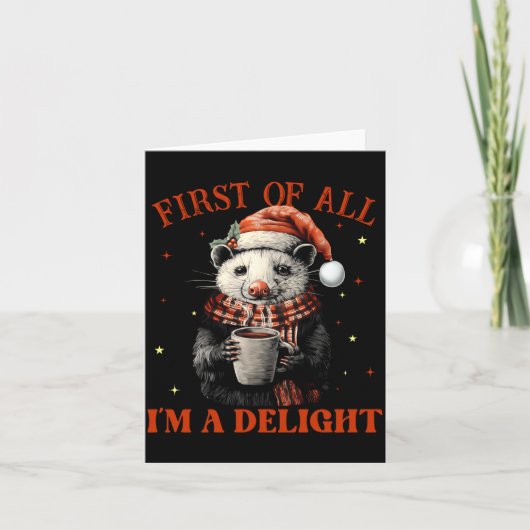 Carte Funny Ossums First Of All I'm A Delight Merry Chri (Devant)