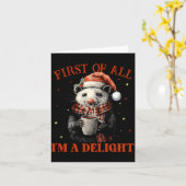 Carte Funny Ossums First Of All I'm A Delight Merry Chri (Fleur jaune)