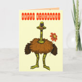 Carte Funny ostrich (Devant)