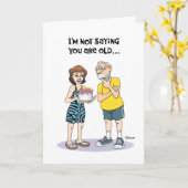 Carte Funny "Over the Hill" 62e anniversaire (Fleur jaune)