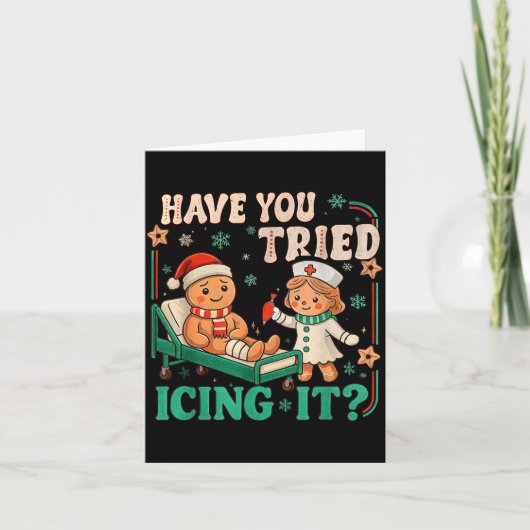 Carte Funny Pain Scale Have You Tried Icing It Gingerbre (Devant)