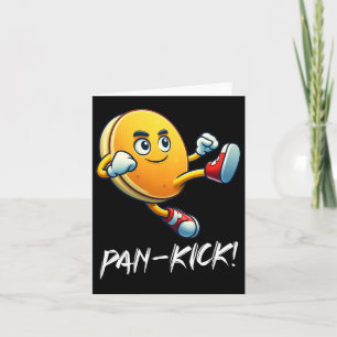 Carte Funny Pancake Pan Karate Kick Boys Girls Food Love