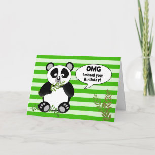 Carte Funny Panda Bear Anniversaire