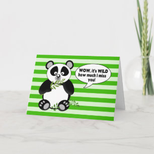 Carte Funny Panda Bear - VOUS MANQUE ! - Humour