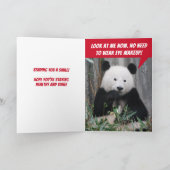 Carte Funny Panda Before and After Pandemic (Intérieur)