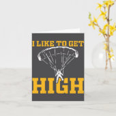 Carte Funny Parachute Quote Skydiver  (Fleur jaune)