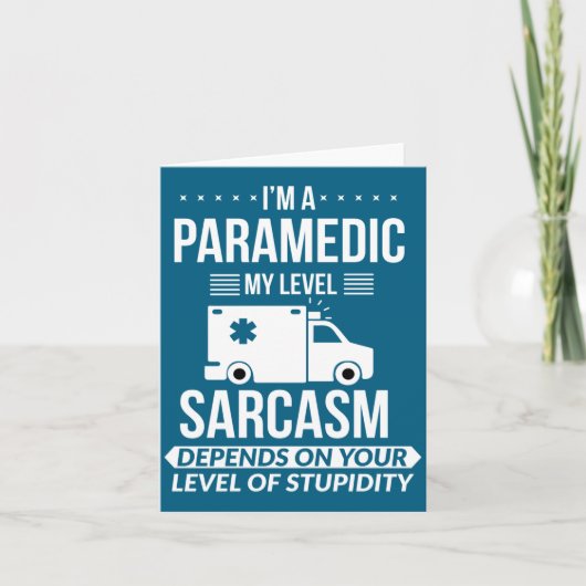 Carte Funny Paramedic Emt Gift (Devant)