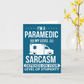 Carte Funny Paramedic Emt Gift (Fleur jaune)