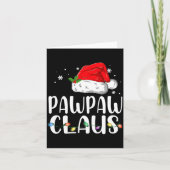 Carte Funny Pawpaw Claus Christmas Pajamas Santa (Devant)