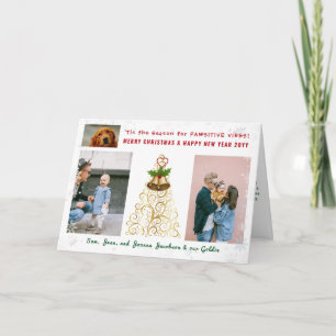 Carte Funny Pawsitive Chien Chat 3 Photos de mignons flo