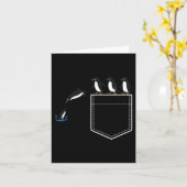 Carte Funny Penguin Cket Cute Diving Penguin Animal Love (Fleur jaune)