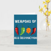 Carte Funny Pepper Chili Head Scy Hot Foods  (Fleur jaune)