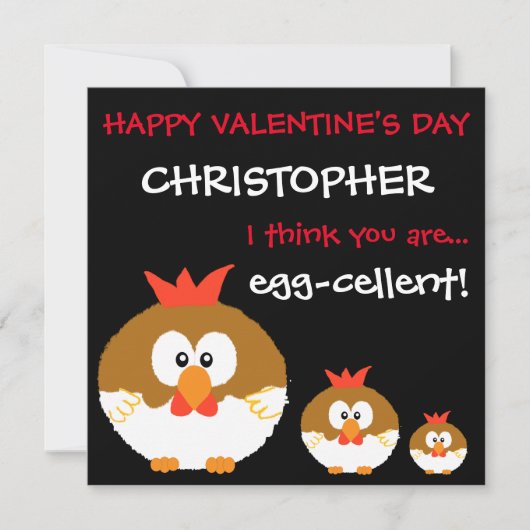 Carte Funny Personnalisé Poulet Valentines Jour (Devant)
