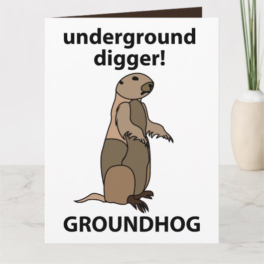 Carte Funny Pet Groundhog (Devant)