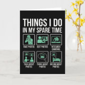 Carte Funny Photographer Spare Time Photo Lover Editing (Fleur jaune)