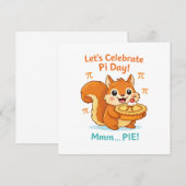 Carte Funny Pi Day Animal with Pie – Math Lover Gift (Devant / Derrière)