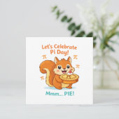 Carte Funny Pi Day Animal with Pie – Math Lover Gift (Debout devant)