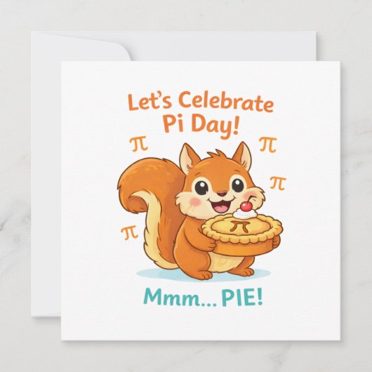 Carte Funny Pi Day Animal with Pie – Math Lover Gift (Devant)