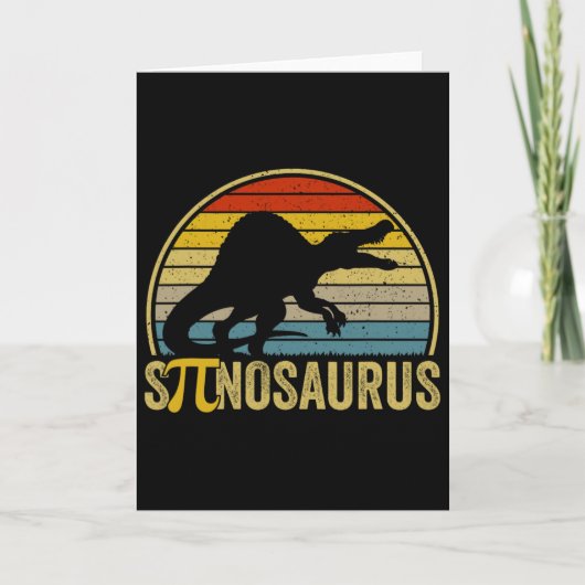 Carte Funny Pi Day Pun - Spinosaurus Dinosaur Math Teach (Devant)