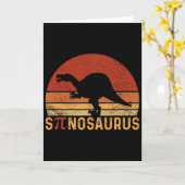 Carte Funny Pi Day Pun Spinosaurus Dinosaur Math Teacher (Fleur jaune)