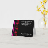 Carte Funny Piano Joke Anniversaire (Fleur jaune)