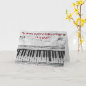 Carte Funny Piano Joke Anniversaire (Fleur jaune)