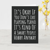 Carte Funny Piano Player Cards Pianist Humor Joke Music (Fleur jaune)