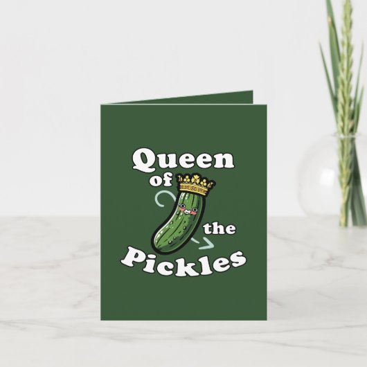 Carte Funny pickle Queen customizable (Devant)