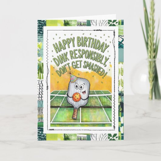 Carte Funny Pickleball Birthday Card (Devant)
