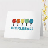 Carte Funny Pickleball Retro Vintage (Fleur jaune)