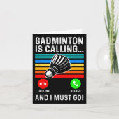 Carte Funny Picklell Dminton Shuttle (Devant)