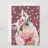 Carte Funny Pig Valentine's Day Card (Dos)
