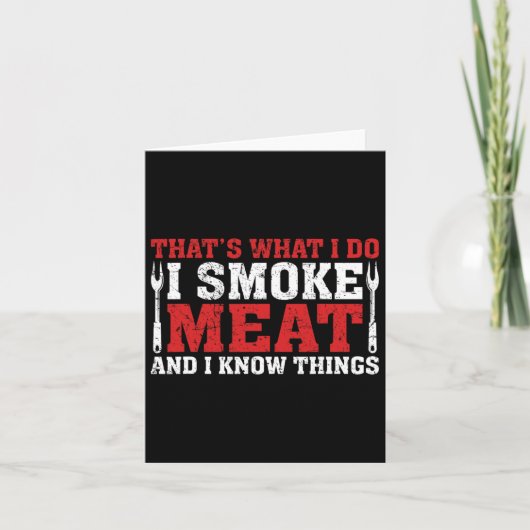 Carte Funny Pitmaster - I Smoke Meat Bbq Smoker Grill (Devant)