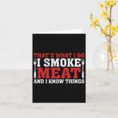 Carte Funny Pitmaster - I Smoke Meat Bbq Smoker Grill (Fleur jaune)