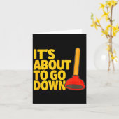 Carte Funny Plumber Art Plumber Pefitters Plunger Humor (Fleur jaune)