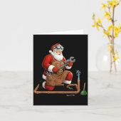 Carte Funny Plumber Santa Christmas Graphic (Fleur jaune)