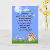 Carte Funny Poème d'anniversaire du 50ème anniversaire (Fleur jaune)