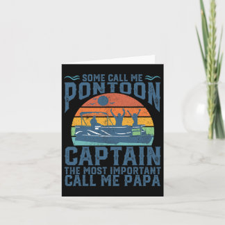 Carte Funny Pontoon Bateau Capitaine Bateau Papa Papa Pa
