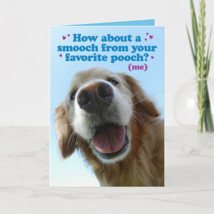Carte Funny Pooch Golden Retriever Fête des pères Card