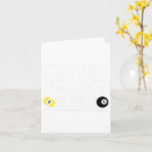 Carte Funny Pool Billard Dieu Famille Billard Cadeau (Fleur jaune)