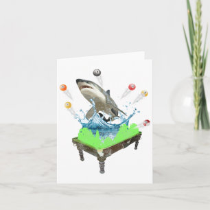 Carte Funny Pool Billard requin