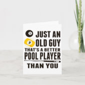 Carte Funny Pool T Shirt Just An Old Guy Billiards Cadea (Devant)