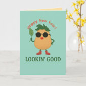 Carte Funny Potato Greeting Card (Fleur jaune)